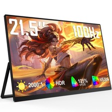 UPERFECT Portable Monitor 21,5 Zoll 100Hz 1080P Gaming Monitor QLED Bildschirm