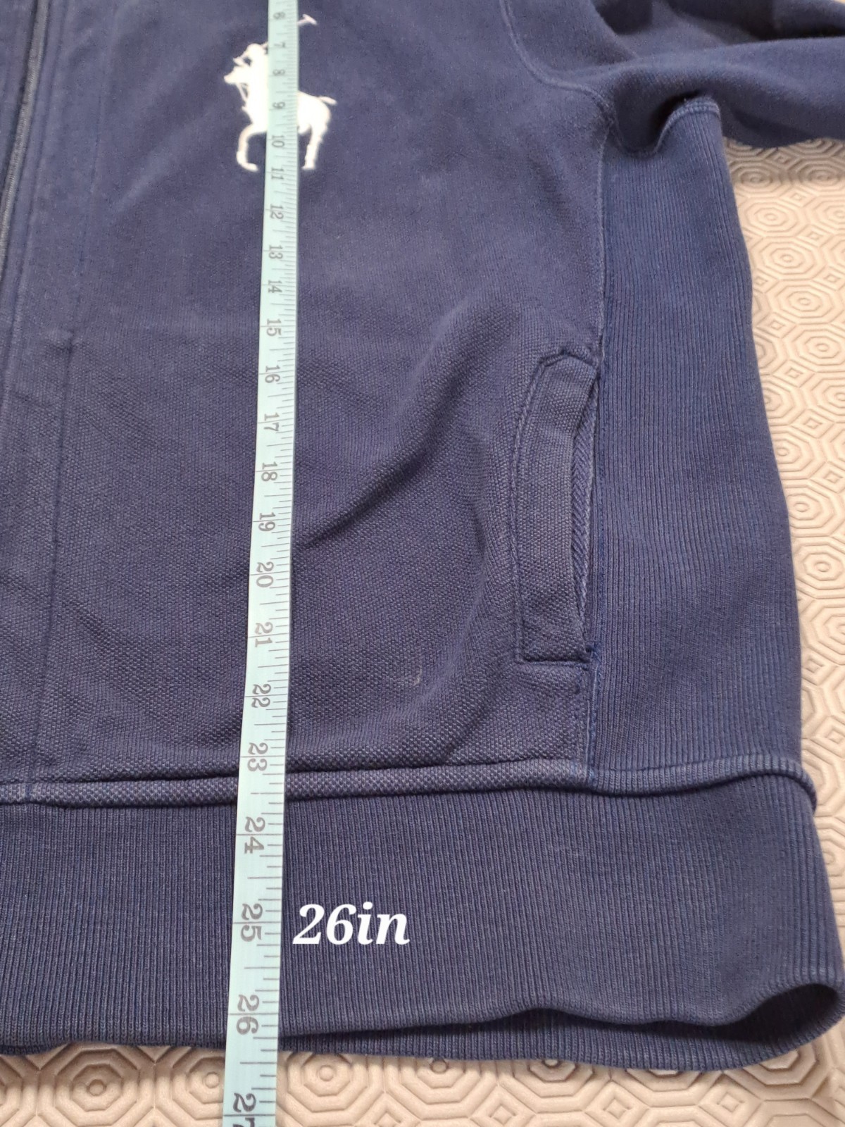 Polo Ralph Lauren Big Pony Felpa Unisex Taglia M Zip Tessuto Cotone