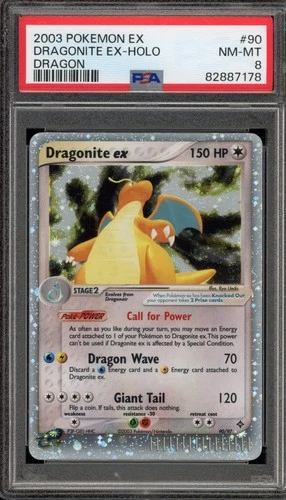 Pokemon Dragonite ex EX Dragon Holo Ultra Rare #90 PSA 8
