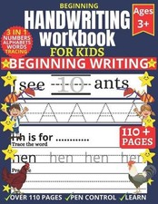 Handwriting Workbook For kids: 3-in-1 Writing Practice Book For Beginning  Over