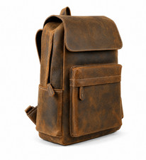 Custom Genuine Leather Backpack Vintage Brown...