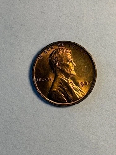 1937 Red BU Lincoln Wheat Cent Penny 1c Uncirculated Higher Grade