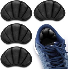 2 Pair Heel Grips Shoes Pads for Too Big Self-Adhesive Foot Black