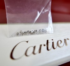 Replacement Silver Nuts Caps Washers SET for Rimless Cartier Glasses, Sunglasses