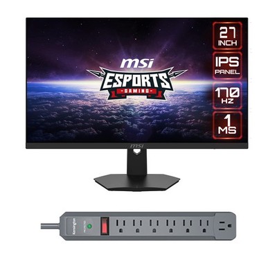 MSI Optix G274 27'' Black Full HD 170Hz Gaming Monitor + Surge Strip