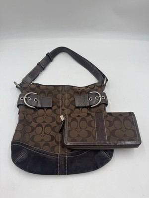 Y2K Coach Brown Leather Soho Brown Handbag Purse 3574 with Matching Wallet