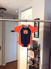Auburn Tigers Blue and Orange Embroidered One Piece Baby Size 6-9 Months Nike