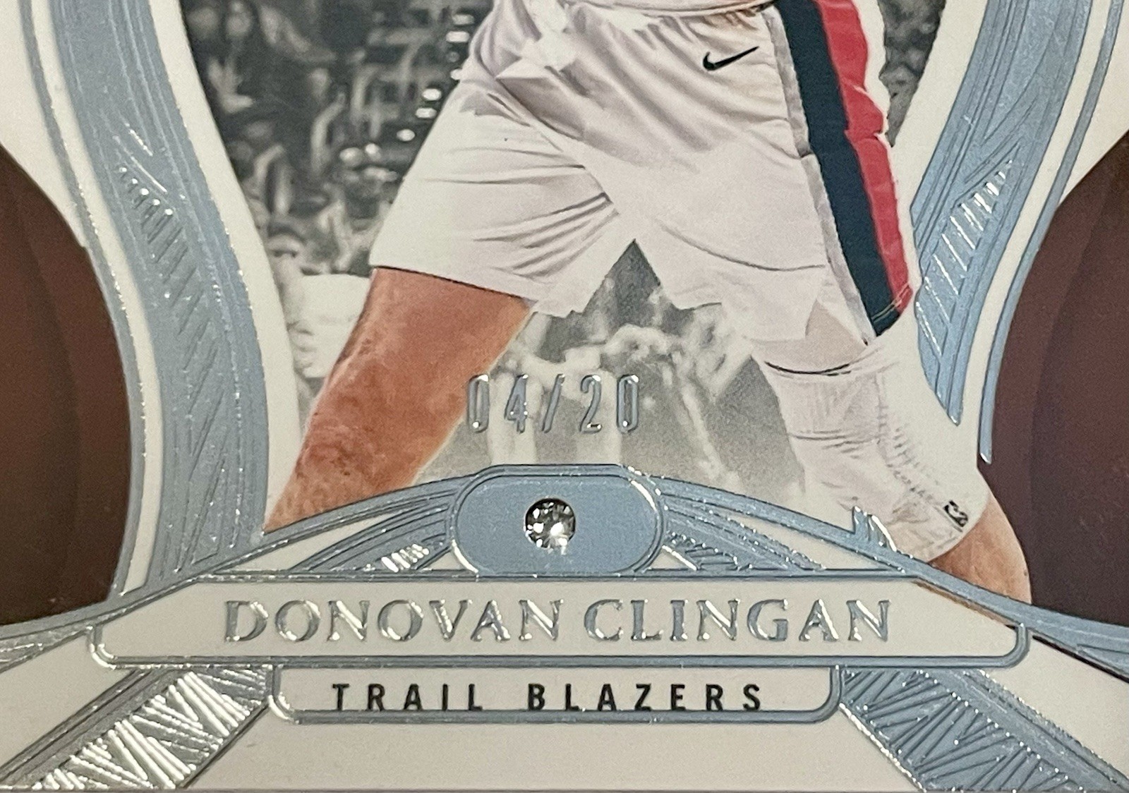 Donovan Clingan #/20 True RC Flawless 1/1 Diamond Rookie Portland Trailblazers view 2