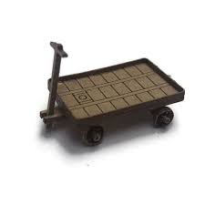 S.M.S. LX480 GWR Luggage Trolley (Pack of 3) - Lazer Cut Kit OO/HO Gauge
