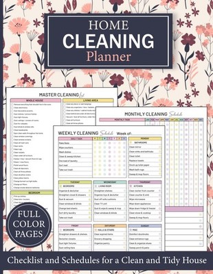 Home Cleaning Planner: Colorful 32-Week Cleaning Schedule by BrightPulse