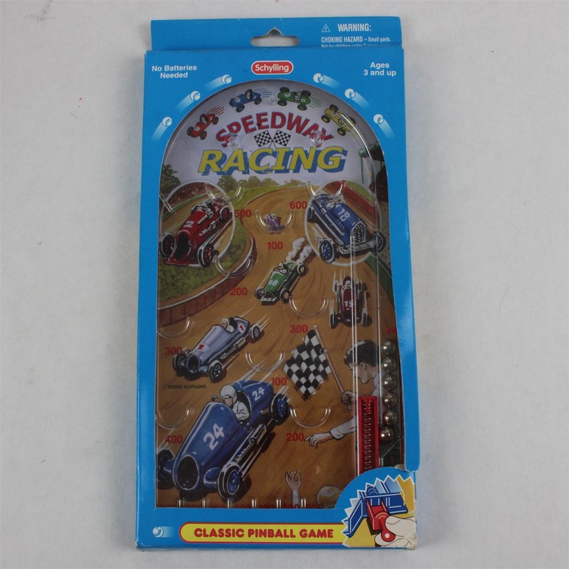 Schylling Racecar Themed Classic Pinball Game 2002 NEW