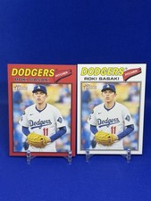 2026 Topps Heritage #39 Roki Sasaki Red Border & Base Card!