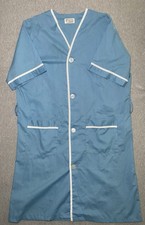 Vintage Diplomat Shave n Robe Mens Medium Blue Short Sleeve Housecoat 70s