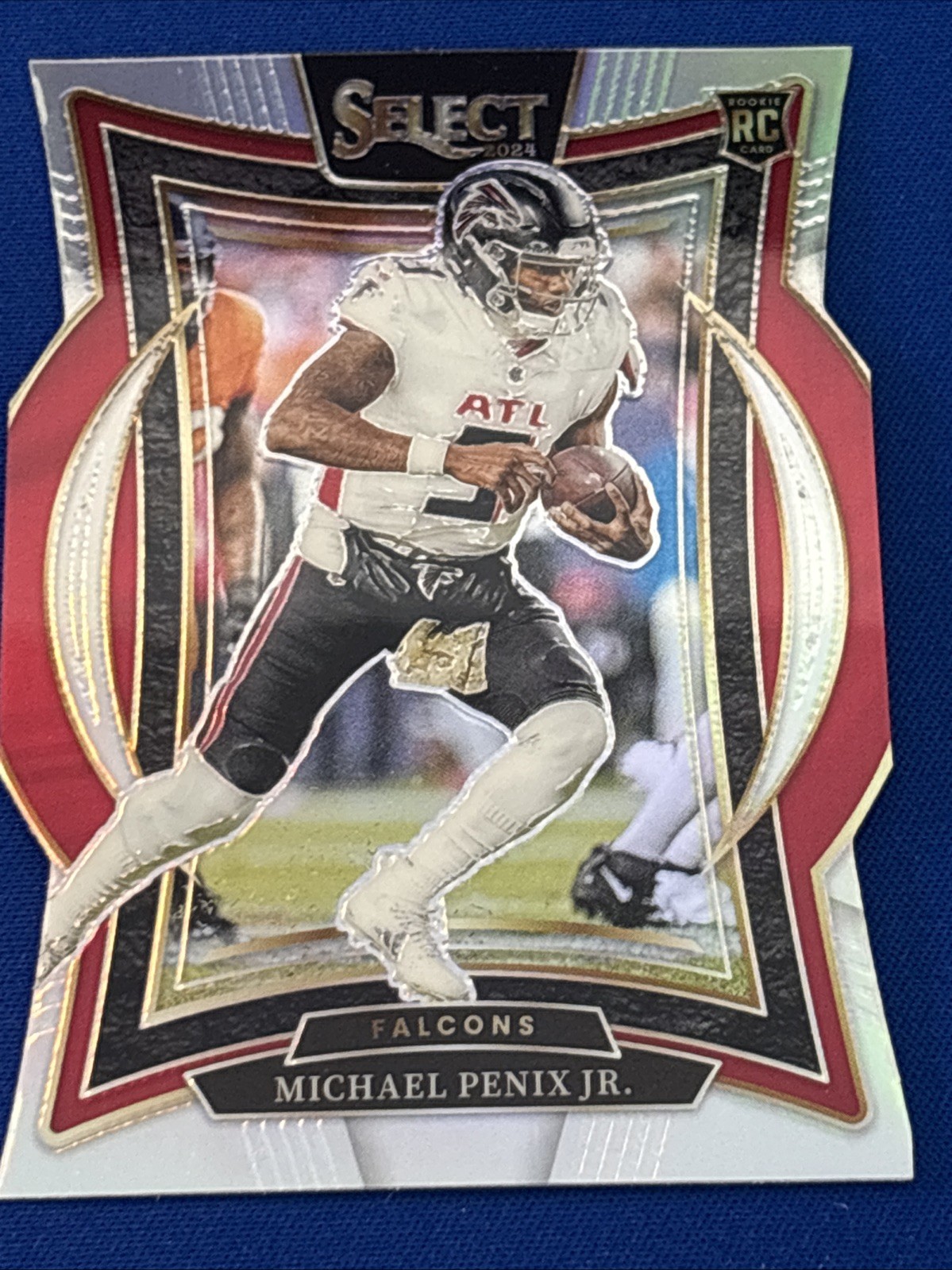 2024 Panini Select - Concourse Michael Penix Jr. #80 Silver Prizm Die-Cut (RC)