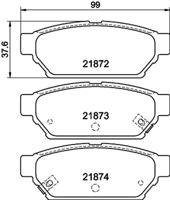 HELLA PAGID Bremsbelagsatz Scheibenbremse 8DB 355 016-701 für CARISMA MITSUBISHI