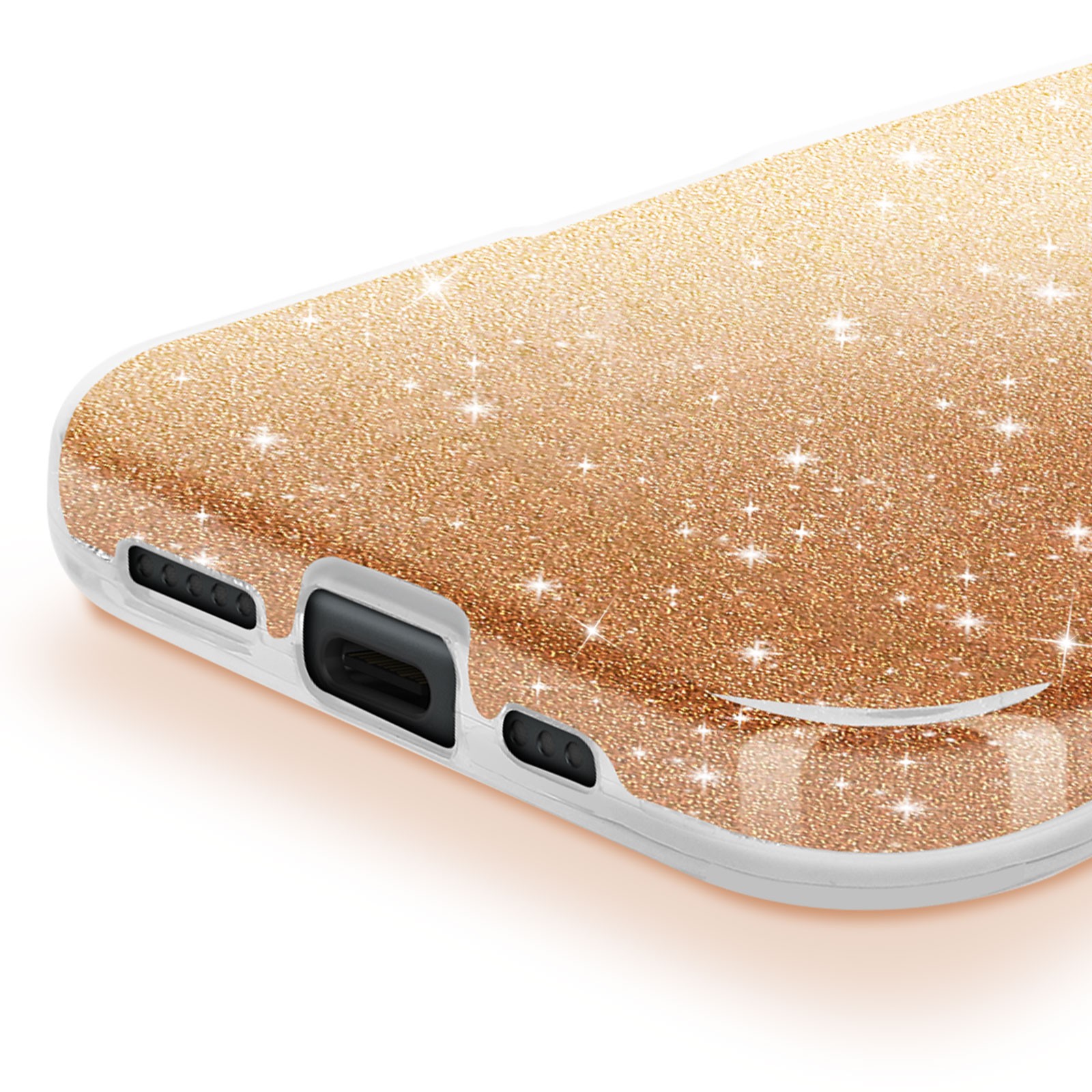 Coque antichoc iPhone 16 Pro Max rigide dorée Shimmer de qualité supérieure