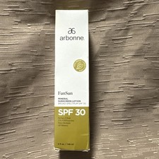 Arbonne FunSun Fun Sun Mineral Sunscreen Lotion Broad Spectrum SPF 30 5 Oz READ