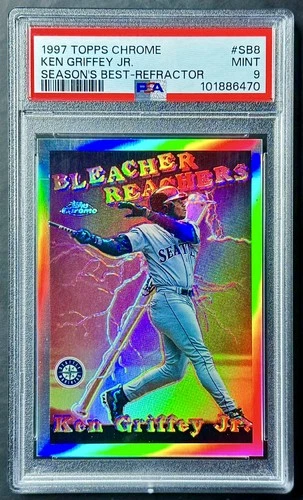 1997 Topps Chrome KEN GRIFFEY JR. #SB8 Season's Best Refractor PSA 9 Mint!