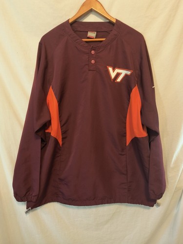 Nike Virginia Tech Hokies Men's Pullover Jacket 2 Button Size XL Wind Breaker - Bild 2 von 8