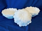 Vtg. Set 5 Indiana Milk Glass Lily Pons Sunflower Daisy Small Serving Bowl 6.5”
