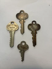 Vintage Russwin brand  Key Lot Of Four With 3 Variations. Nice Lot.