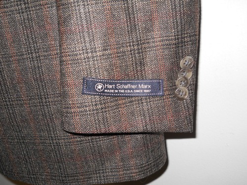 Hart Schaffner Marx New Mens Wool Blazer 40 Long Brown NWT - Picture 4 of 6