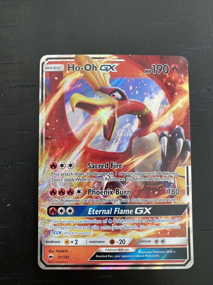 Ho-Oh GX #21/147. Ultra Rare. Holo Rare Pokémon.Burning Shadows Mint NEW