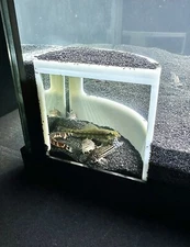 Aquarium Corner Cave Underground Viewing Hide Fish Tank Decor Accessories