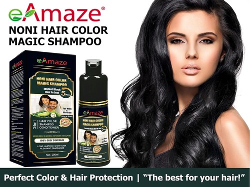 Shampooing Colorant BSY Noni - Marron Foncé - 100% Ingrédients Naturels - Pour Tous Types De Cheveux