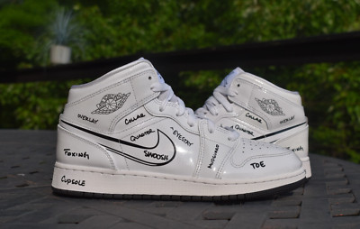 Nike Air Jordan 1 Mid GS 'Schematic' 2022  DQ1864-100  Youth Size 6.5Y