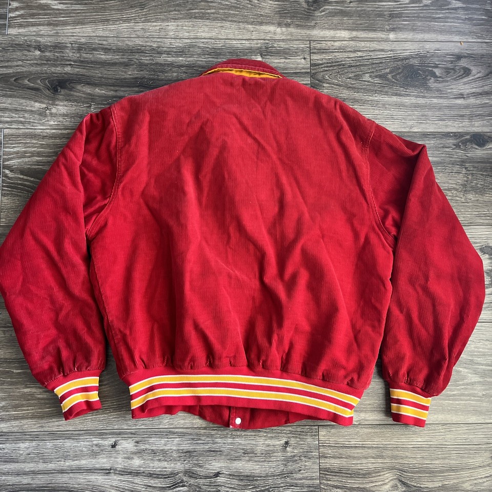 Vintage West Wind Varsity Jacket Corduroy Bomber Mens Sz L. Grand