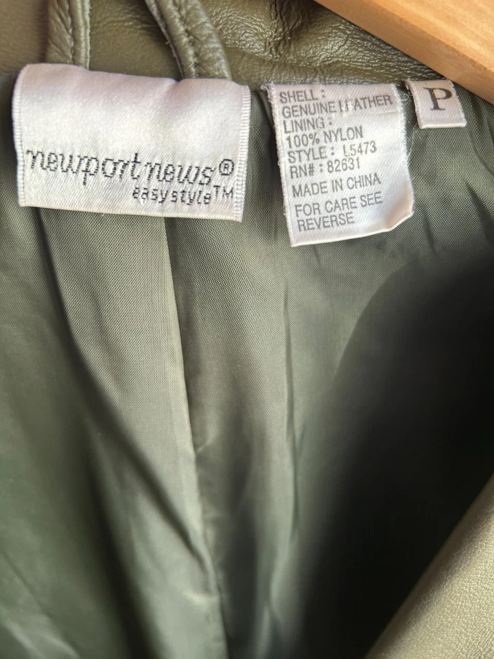 Gabardina de cuero Newport News larga midi retro Mob Y2K de colección años 90 para mujer talla P Foto 3 de 4