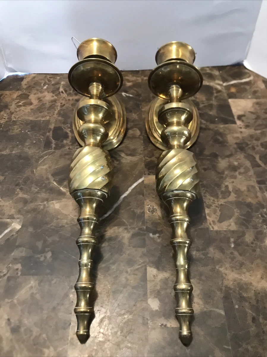 Vintage brass wall sconce candle holder deals