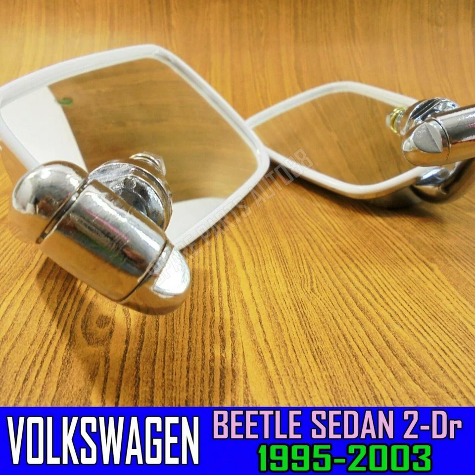 New Driver Side Mirror Pair For Volkswagen VW Super Beetle Type1&3 1968-1977  Foto 2 de 4