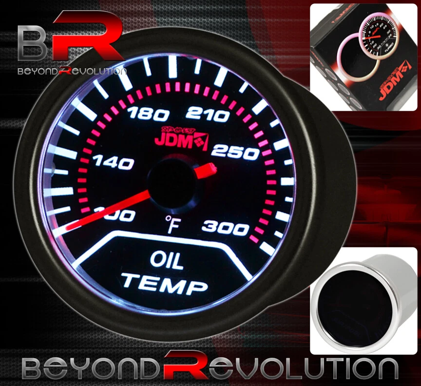 52mm Double Carbon Pod Holder Oil Temperature Vacuum Gauge Ratio Meter Glow Dial - Image 2 of 3