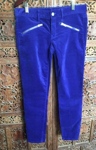 royal blue velvet pants