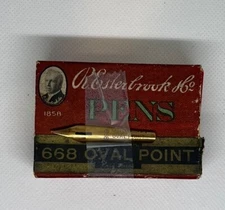 115 R. Esterbrook Gold Plated Nib OVAL POINT 668 #668 Dip Pen Nib Gold Plated