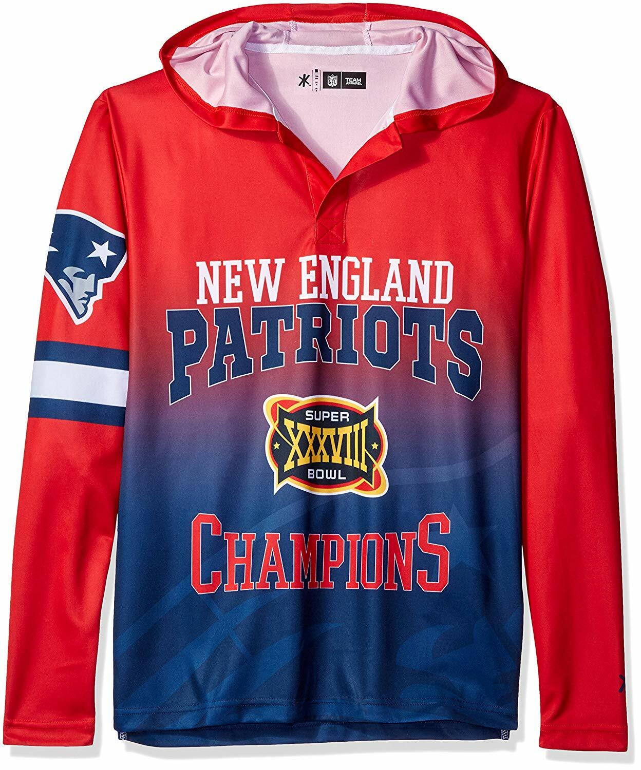 Вечно коллекционируемая мужская футболка NFL New England Patriots Super Bowl Champions Hood Tee.