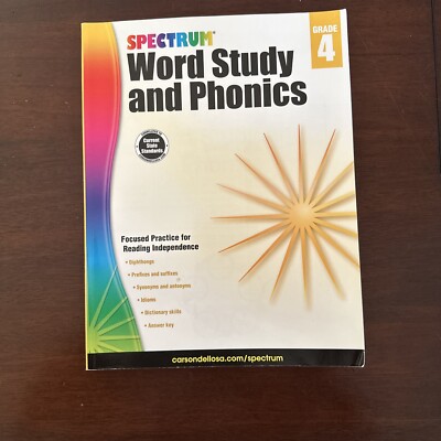 Spectrum Word Study and Phonics, Grade 4 (Paperback or Softback)