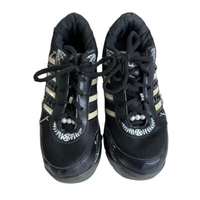 LA Kidz Roller Skate Sneakers Size US 5 Black Silver Girls Shoes Fun & Stylish