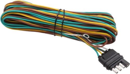 25ft 4-Flat Flat Trailer Light Wiring Harness Extension Kit 18 Gauge 4ft Ground - Picture 3 of 4