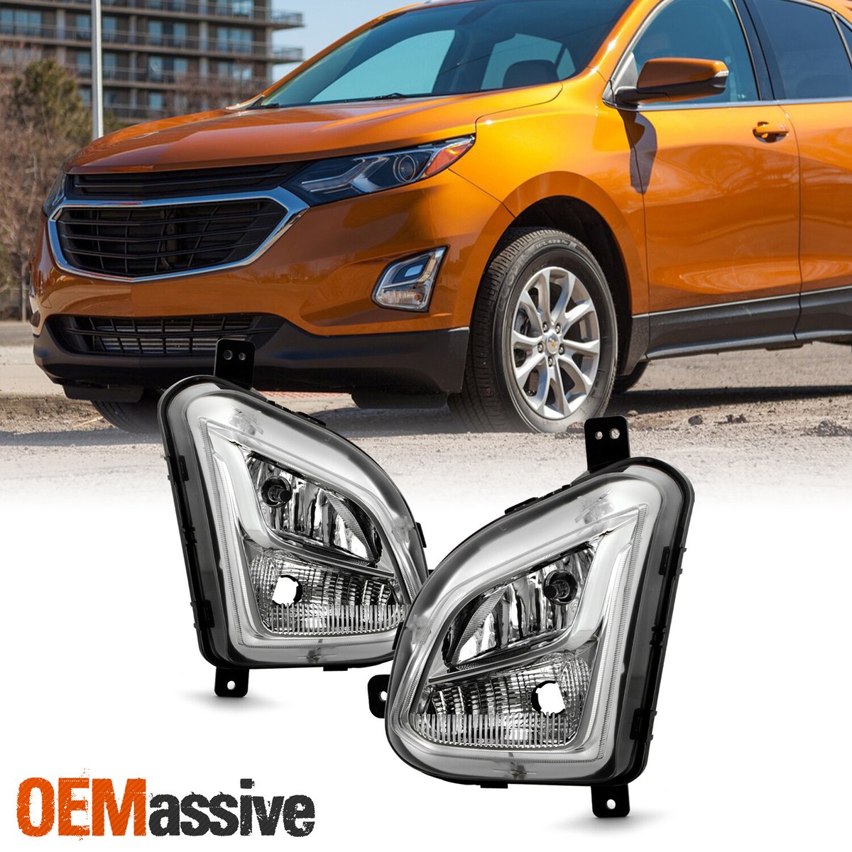 For 2018-2020 Chevy Equinox LH & RH Side Bumper Fog Light W/ Signal Lamp 2pcs