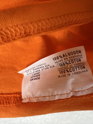 Tennessee Volunteers Adultos Grande Hanes Camisa Pullover Manga Larga Naranja Usada en Excelente Condición - Imagen 4 de 7