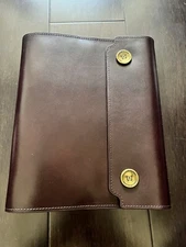 A5 Ring Planner Cover Agenda Organizer Genuine Leather mbox New Trifold Coffee