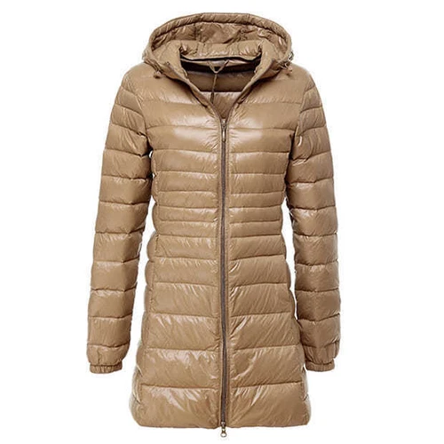 Women's Down Jacket 90% Duck Down Coat Ladies Hoodie Long Hooded Jacket S-6XL - Picture 12 of 27
