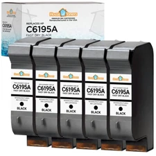 C6195A Fits HP C6195A Fast Dry Black Ink Cartridge Lot