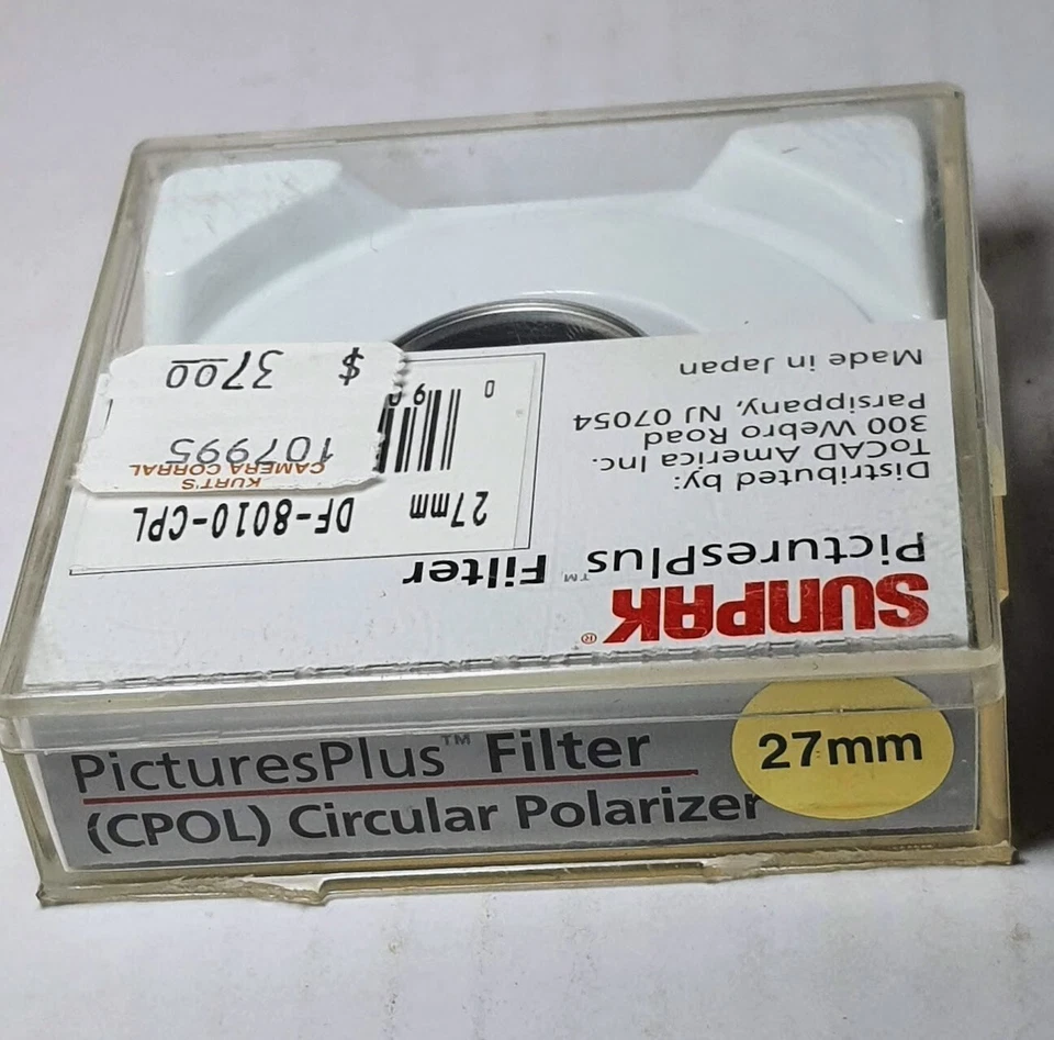 27mm Circular Cir Polarizing Polarizer Lens Filter C-PL CPL Polarizing Sunpak - Image 2 of 2