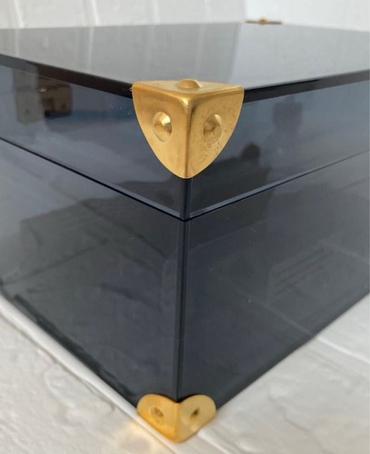 New ZINO humidor Cigar Case Black Gold acrylic without box - Picture 6 of 15
