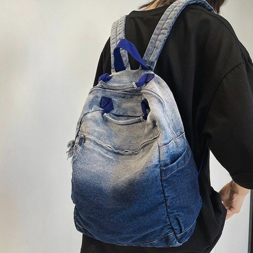 Casual Zaino Denim Donna borsa da viaggio vintage ad alta capacità Canvas  LIBRO studente | eBay