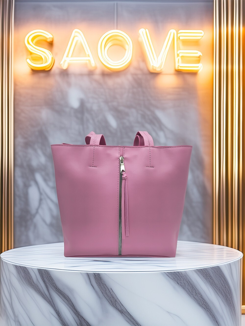 Shoulder Bag Large Vegan Leather : Spacious, Organized Design - Elegant Tote-image